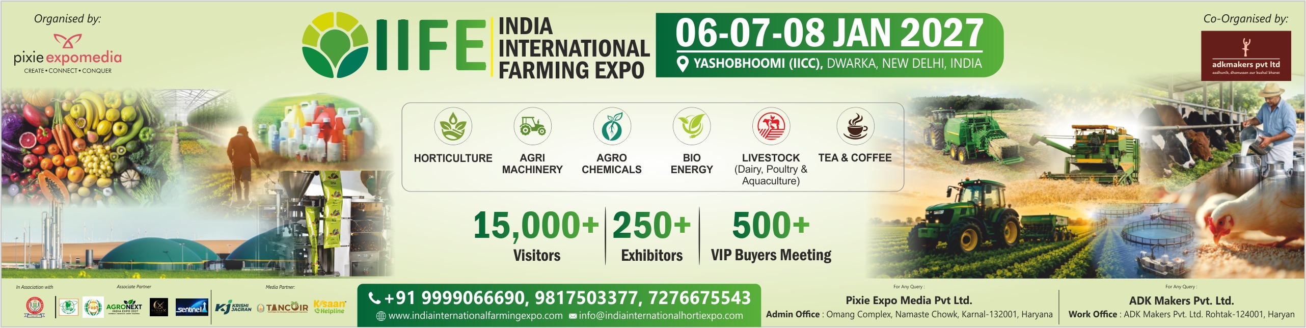 India International Farming Expo, 06-07-08 Jan 2027, Yashobhoomi (IICC), Dwarka, New Delhi